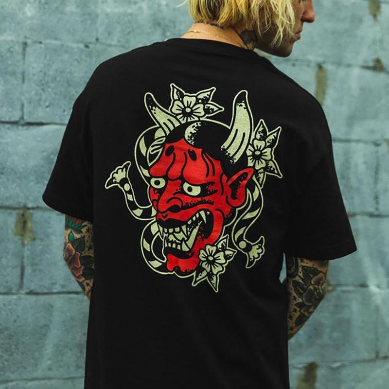 Devil cartoon printed men's T-shirt - Naughty Clothes Men Hoodie, Sweatshirt | HypeCrazeTee.com