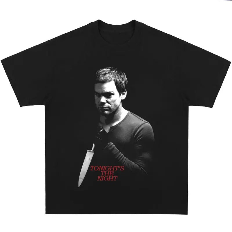 Dexter Morgan Tonight's The Night Shirt Graphic Tee for Men Women Streetwear Hoodie, Sweatshirt | HypeCrazeTee.com