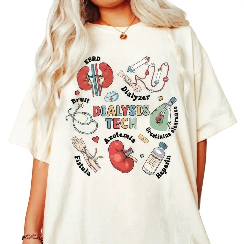 Dialysis Tech & Kidney Nurse Shirts Support for Kidney Cancer T-shirt Hoodie, Sweatshirt | HypeCrazeTee.com