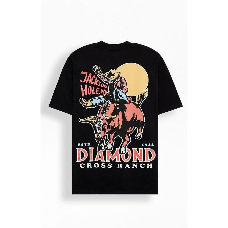 Diamond Cross Ranch Men's Sunshine Bull Ride T-Shirt - Multicolor Hoodie, Sweatshirt | HypeCrazeTee.com