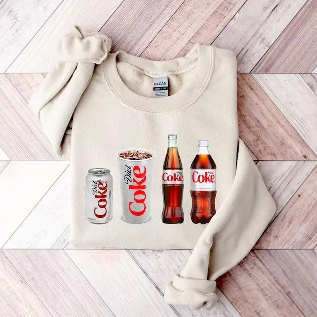 Diet Coke Sweatshirt, Diet Coke Lover Sweatshirt, Funny Coke Shirt, Coke Lover Sweater, Diet Coke Long Sweater Hoodie