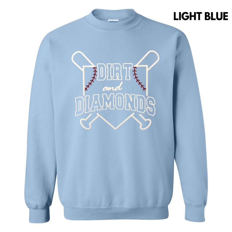 Dirt & Diamonds Baseball Puff Sweatshirt T-Shirts, Hoodie | HypeCrazeTee.com