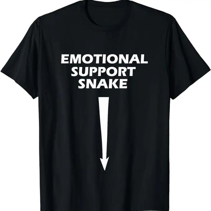 Dirty Humor T-Shirt For Men, Adult Humor Dirty Joke Emotional Support Snake T-Shirt Menswear Casual Cotton Hoodie, Sweatshirt