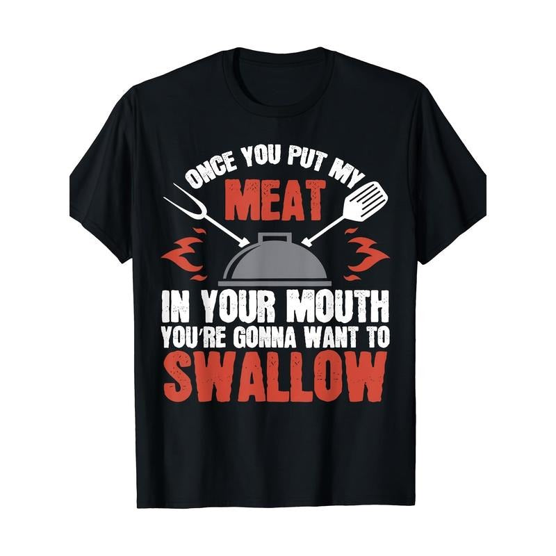 Dirty adult gift T-shirt Mouth Meat barbecue joke T-shirt Made in USA Hoodie, Sweatshirt | HypeCrazeTee.com