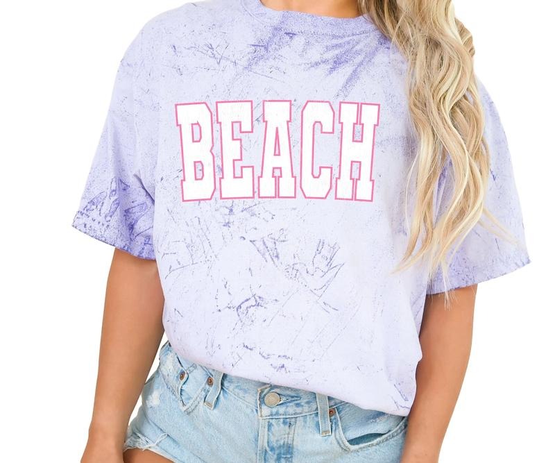 Distressed Beach Print Comfort colors Tee shirt Hoodie, Sweatshirt | HypeCrazeTee.com