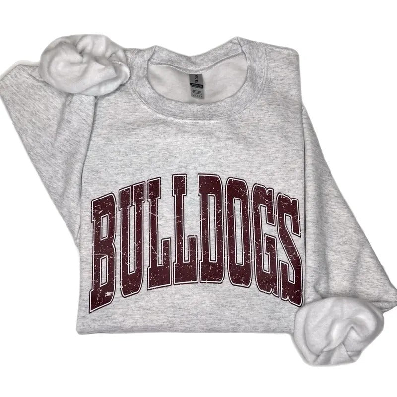 Distressed Bulldogs Sweatshirt T-Shirts, Hoodie | HypeCrazeTee.com