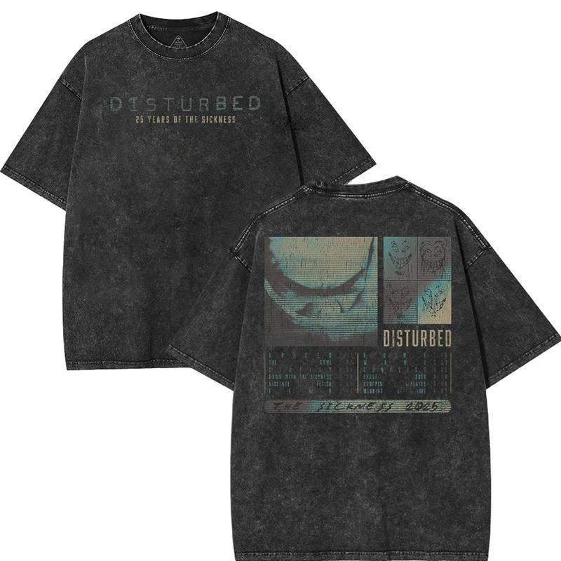 Disturbed The Sickness 25th Anniversary Tour T-Shirt, Meaning of Life The Sickness Tracklist Heavy Metal Rock Band Unisex...