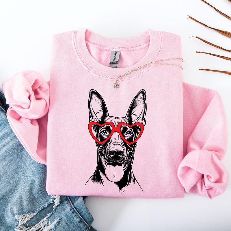 Doberman, Dog Lover Apparel, Pet, Dog Breed, Cute Sweatshirt, Crew Neck, Women's, Crewneck T-Shirts, Hoodie