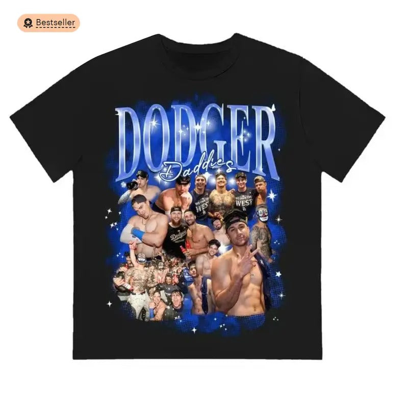 Dodgers Daddies Shirt 90s Basetball Vintage Graphic Tee Shirt L.A Men Women Streetwear Hoodie, Sweatshirt | HypeCrazeTee.com