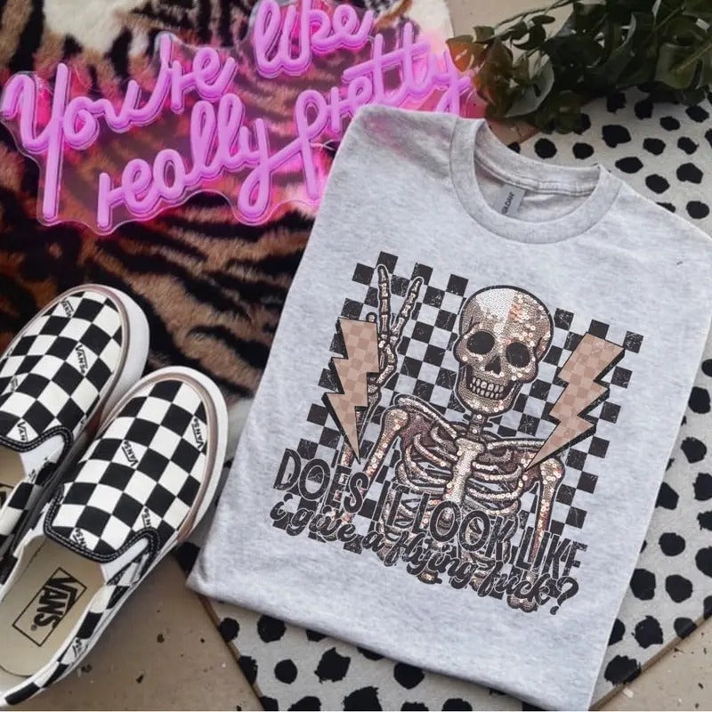 Does It Look Like I Give A F*ck Bleached Shirt - Ash Grey - Petty Hoodie, Sweatshirt | HypeCrazeTee.com