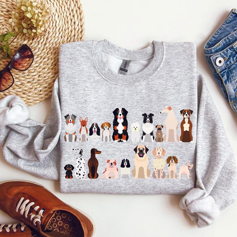 Dog Breeds Farm Animal Lover Sweatshirt T-Shirts, Hoodie | HypeCrazeTee.com