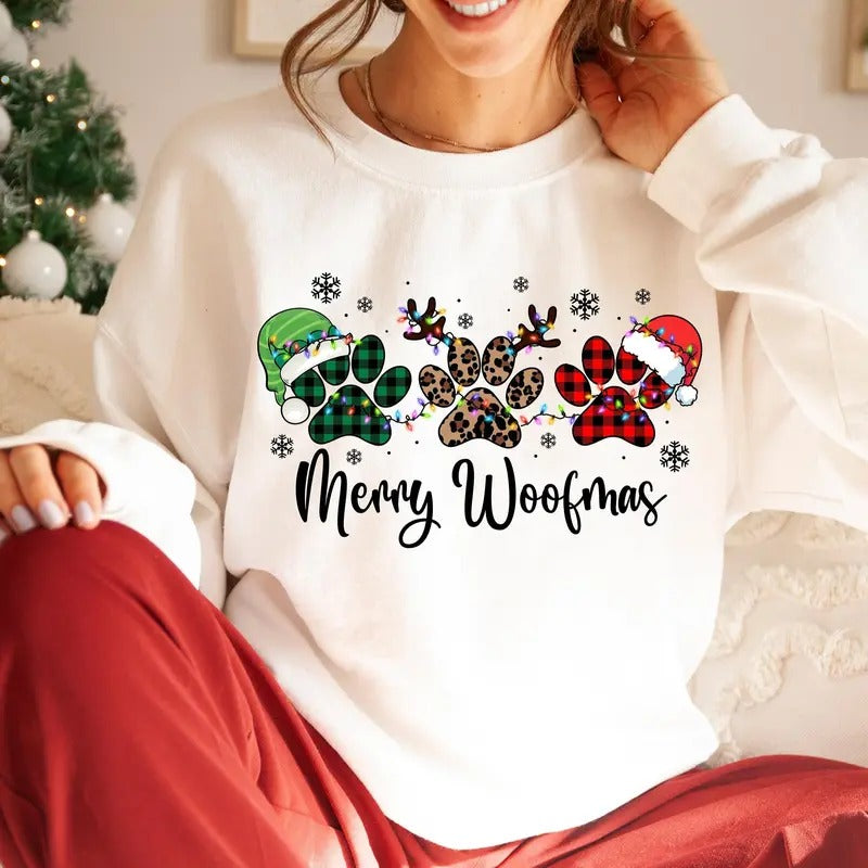 Dog Christmas Shirt, Merry Woofmas Tshirt, Dog Lover Shirt, Dog Lover Christmas Gift, Christmas Dog Shirt, Christmas...