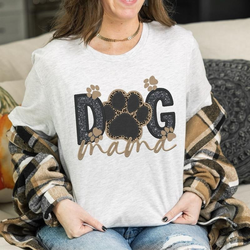 Dog Mama Shirt Bleached Unbleached M Green Ash Grey T-Shirts, Hoodie, Sweatshirt