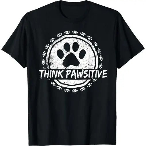 Dog Paw print Pawsitive Pet lover T-Shirt Made in USA Hoodie, Sweatshirt | HypeCrazeTee.com