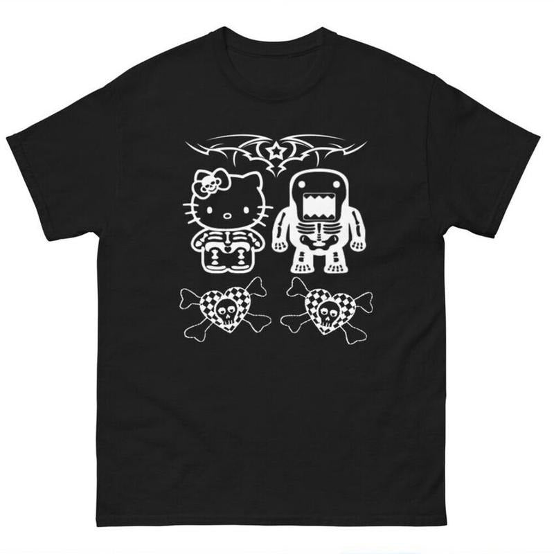 Domo Valentines Day T-Shirt Emo Scene Grunge Y2K Affliction Shirt Hoodie, Sweatshirt | HypeCrazeTee.com