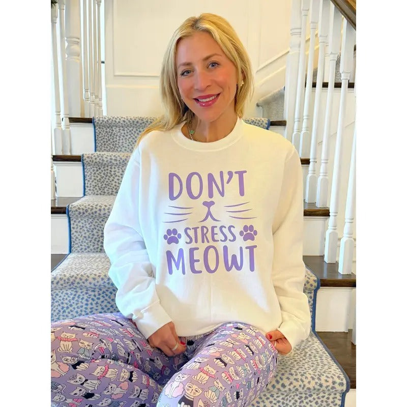 Don't Stress Meowt Sweatshirt T-Shirts, Hoodie | HypeCrazeTee.com