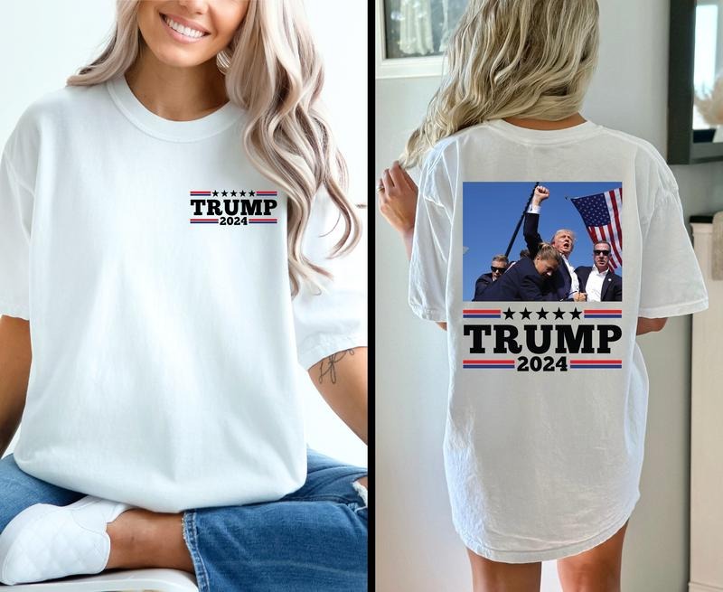Donald Trump Failed Assassination Attempt Shortsleeve T-shirt, Trump Fist in the Air, Butler Pennsylvania Speech, Trump...