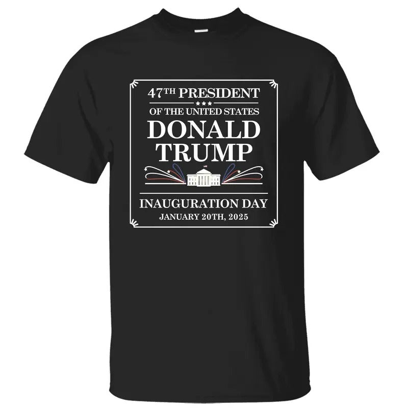 Donald Trump Inauguration 2025 T-Shirt, 47th US President Trump Vance 2025 Inauguration, Memorabilia Graphic Printed...