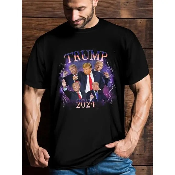 Donald Trump votes in the 2024 presidential election Premium cotton T-shirt. DIY creativity. Four-season outfit....