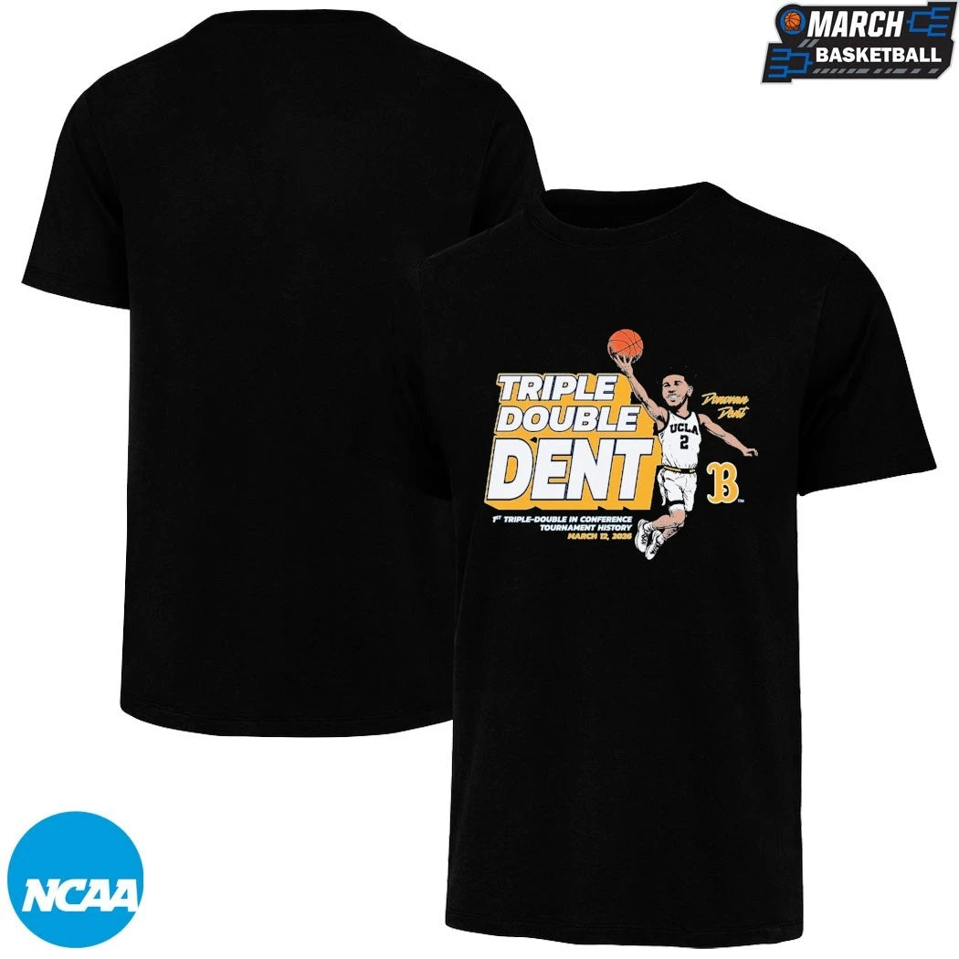 Donovan Dent Triple-Double In Conference Tournament History 3 12 2026 UCLA Bruins T-Shirts