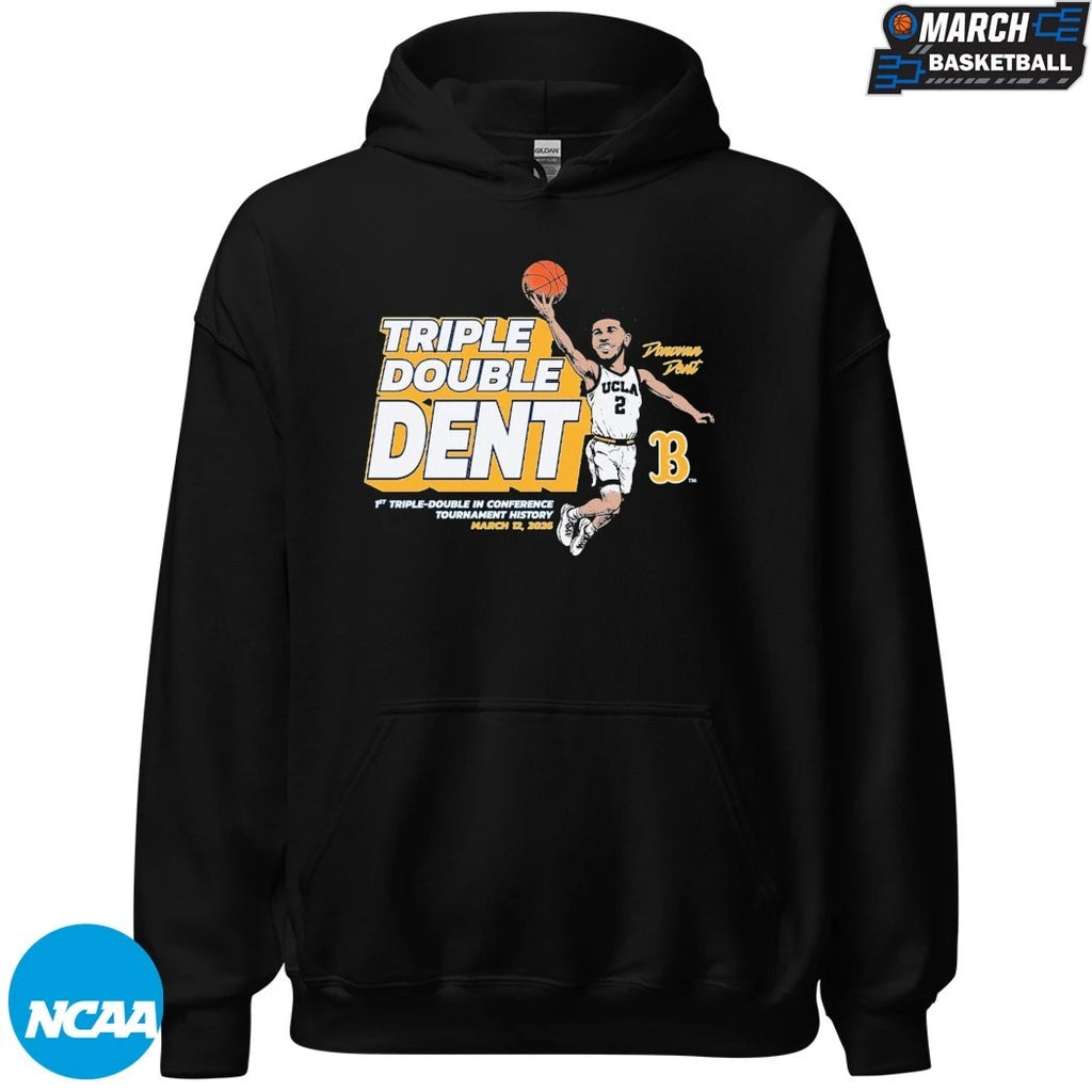Donovan Dent Triple-Double In Conference Tournament History 3 12 2026 UCLA Bruins T-Shirts