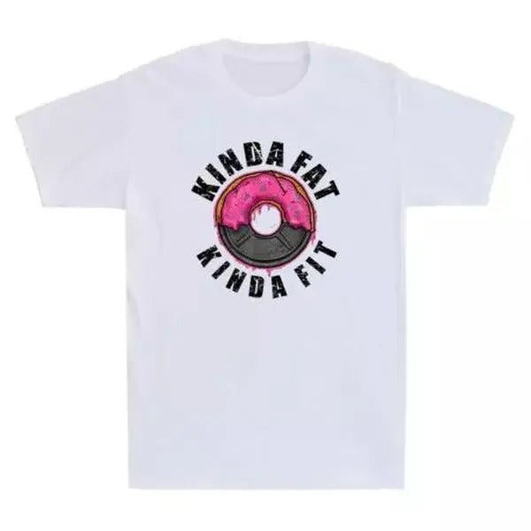 Donut Workout Kinda Fat Kinda Fit Funny Gym Saying Meme Vintage Men's T-Shirt Cotton Menswear Top Decoration Hoodie,...