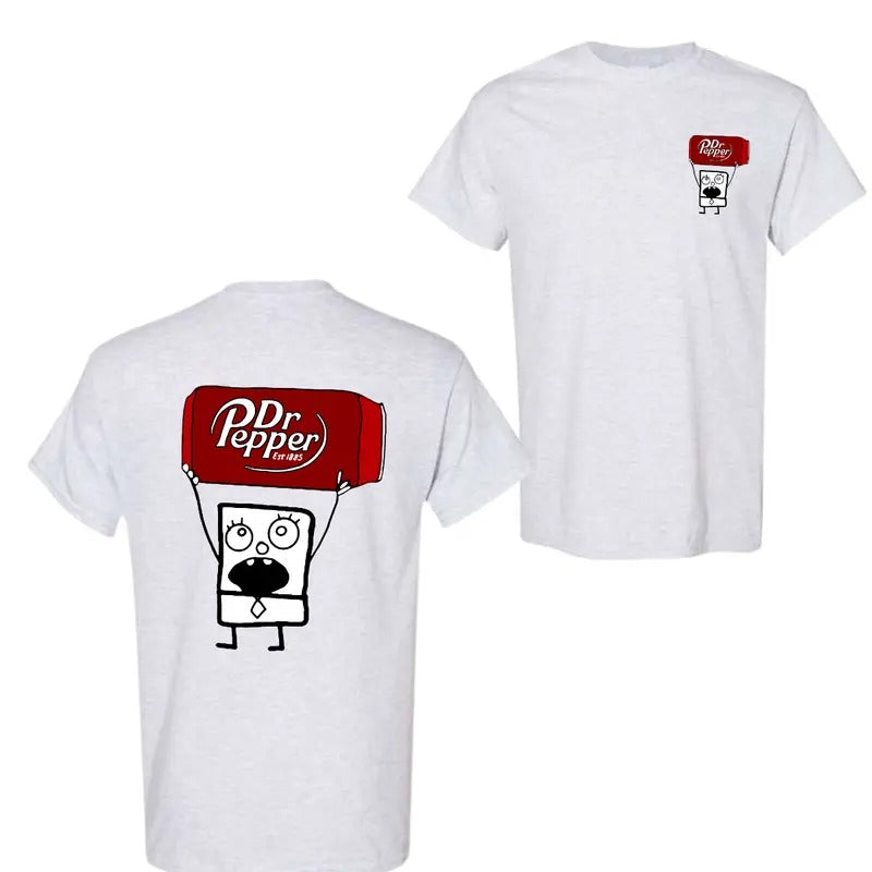 Doodlebob Dr Pepper Essential 2 Sided Funny Drinking Summer T-Shirts, Hoodie, Sweatshirt