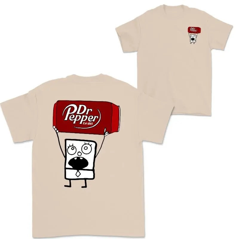 Doodlebob Dr. Pepper Tshirt ,Doodlebob Shirt, Double Sided Dr Pepper Shirts, Gift For Dr. Pepper Lovers, Doodlebob Fans...