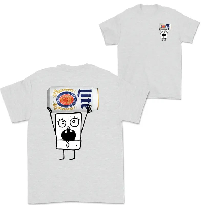 Doodlebob Miler Lite Essential 2 Sided T-Shirt, Funny Drinking T-Shirt, Miler Lite T-Shirt For Men And Women Hoodie,...