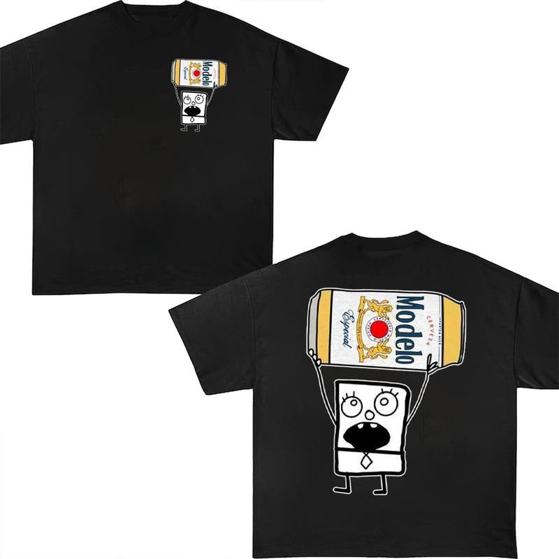 Doodlebob Modelloo Beer T- Shirt, Funny Drinking T-Shirt for Men & Women Hoodie, Sweatshirt | HypeCrazeTee.com