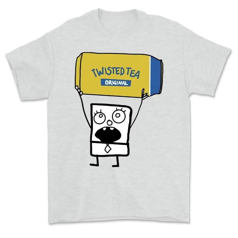 Doodlebob twisted tea Essential T-Shirt, S to 4XL Hoodie, Sweatshirt | HypeCrazeTee.com