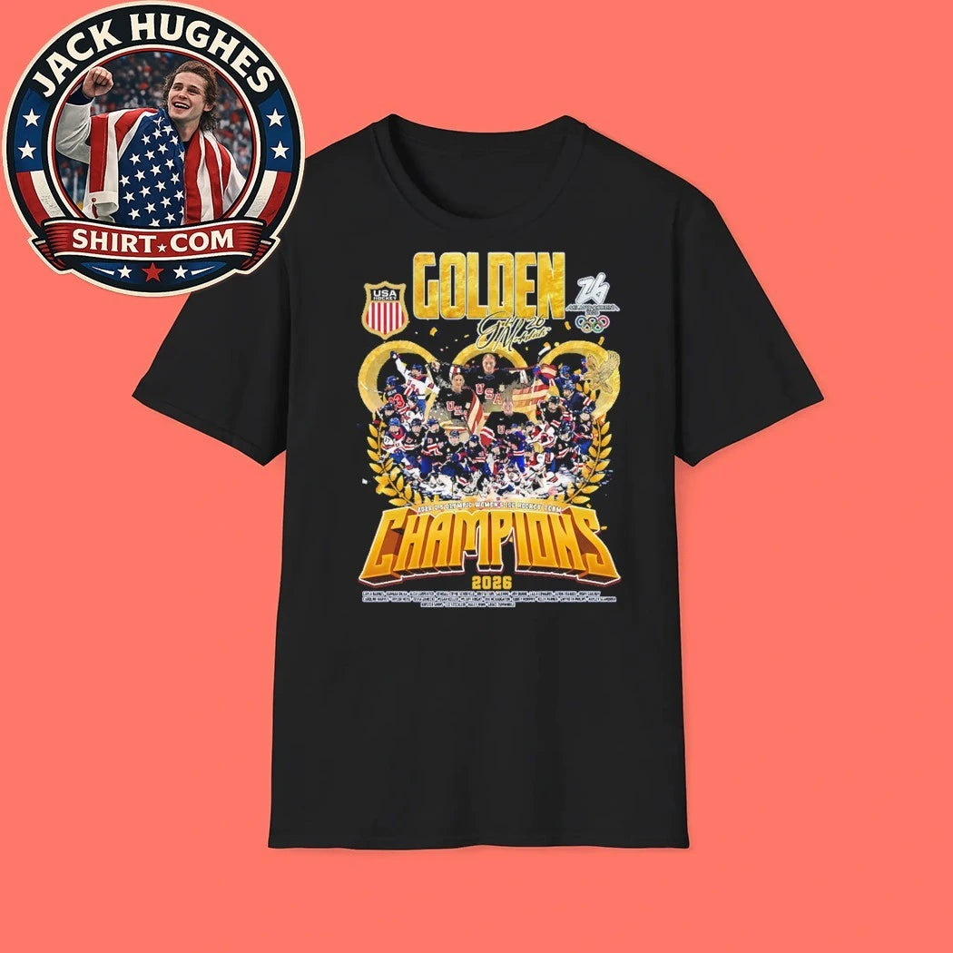 Double Gold Medalists 2026 Us Olympic Women’s Ice Hockey Team Champions Logo Shirt