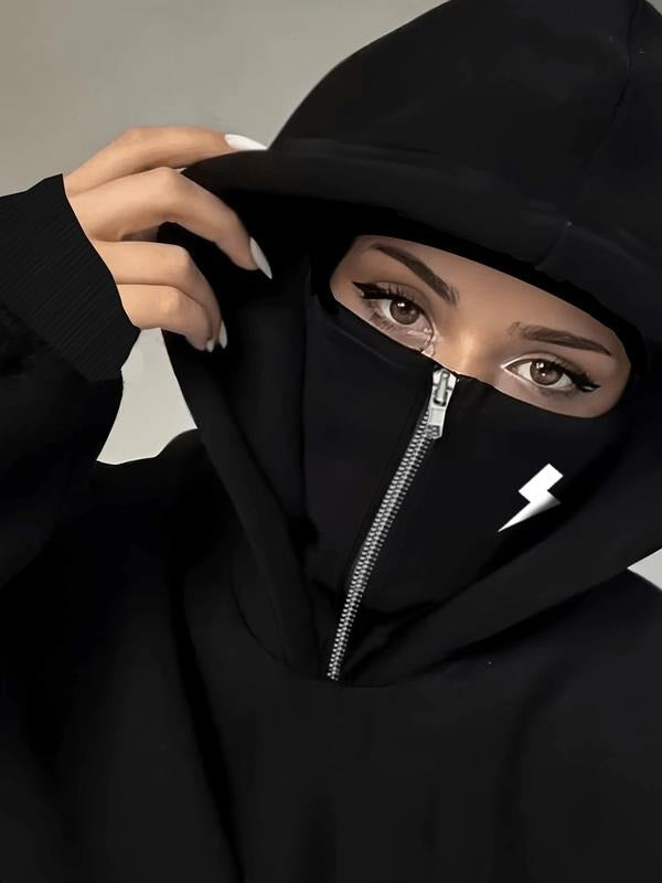 Double-Layer Hooded Sweatshirt with Pocket, Graphic Print, Comfortable and Stylish, Easy to Match Any, Must-Have Wardrobe...