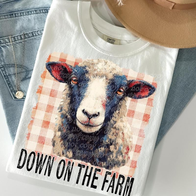 Down on the Farm Sheep DTF Transfers - THIS IS NOT A SHIRT Hoodie, Sweatshirt | HypeCrazeTee.com