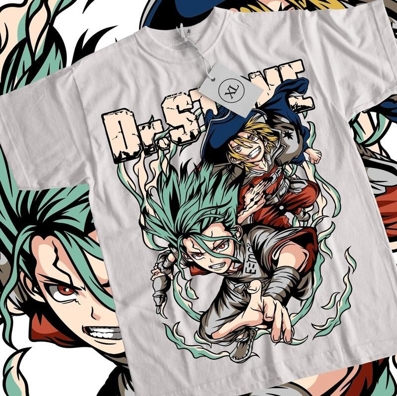 Dr. Stone T-Shirt S-4XL Senku Ishigami Ryusui Asagiri Seiyuu Vintage Shirt Tshirt S-4XL Hoodie, Sweatshirt | HypeCrazeTee.com