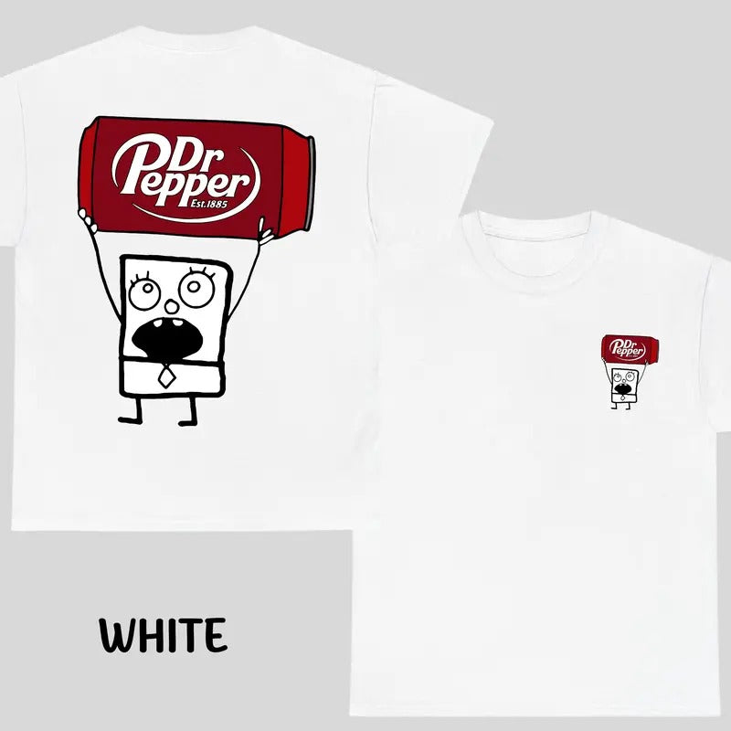 Dr Pepper Doodlebob T-shirt - Funny Graphic Doodlebob Shirt, Vintage Cotton Tee for Men, Menswear Apparel, Top Crewneck...