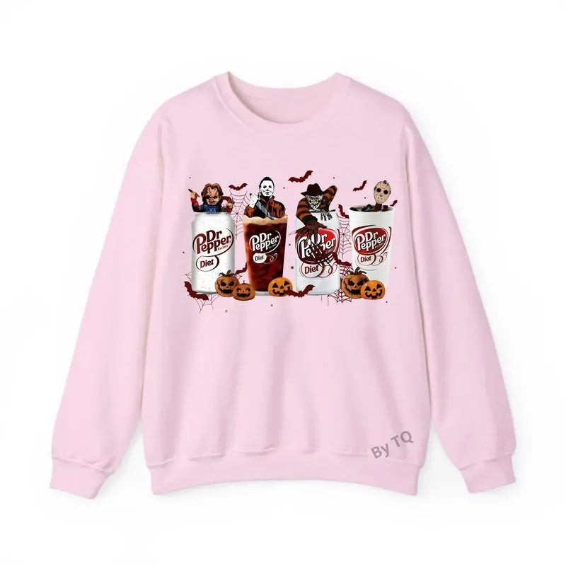 Dr Pepper Halloween SweatShirt Unisex Fit - Retro Tees Gift For Women and Man Hoodie | HypeCrazeTee.com