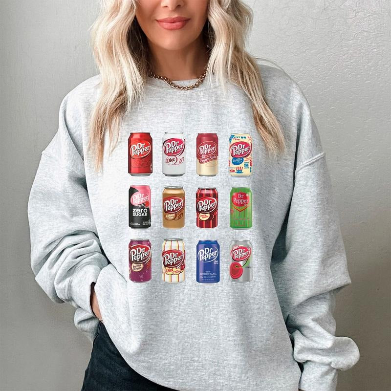 Dr Pepper Sweatshirt - Soft Drink Crewneck Sweatshirt Casual Comfort Womenswear Comfortable Day Fit - Graphic Sweatshirt...