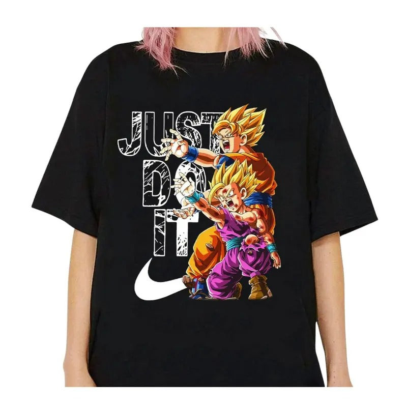 Dragonball Z Goku And Gohan Kamehameha Just Do It Shirt, Funny Cool Bunny Tee Hoodie, Sweatshirt | HypeCrazeTee.com