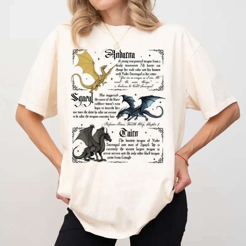 Dragons Book Lover Comfort Colors Shirt, Dragon Rider T-shirt, Bookish Tee, Fantasy Reader Clothing, Gift For Book Lovers...
