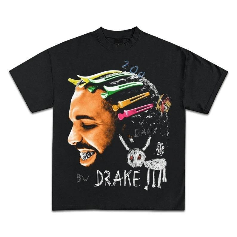 Drake Graphic T-Shirt, For All The Dogs Rap Tee Concert Merch Hip Hop, Lil Baby Young Thug Gunna Kanye West Lil Yachty...