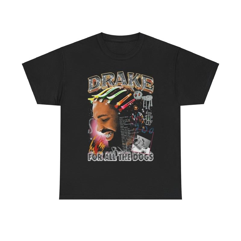 Drake Tee Shirt Rap Hip hop Concert Tour For All The Dogs T-shirt - STREETWEAR Hoodie, Sweatshirt | HypeCrazeTee.com