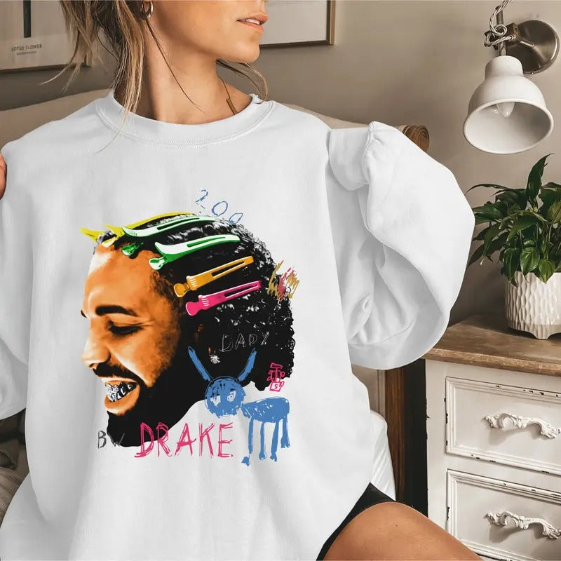 Drakeee For All The Dogs Big Face Rap Sweatshirt T-Shirts, Hoodie | HypeCrazeTee.com
