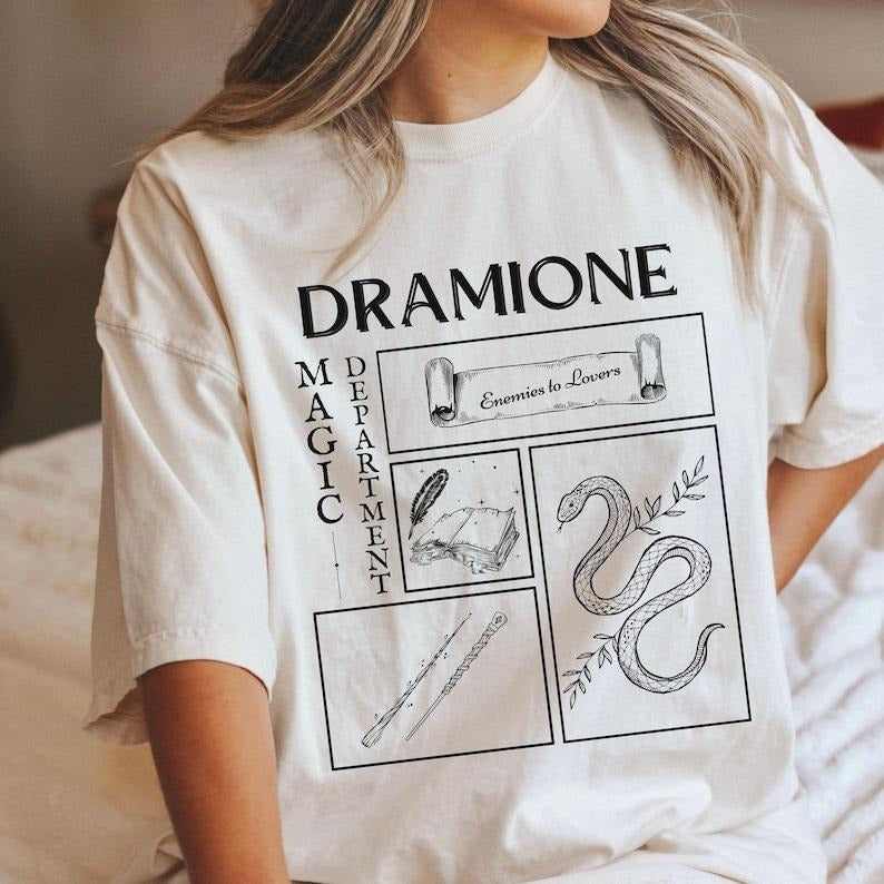 Dramione Shirt Fanfic Gift for Her Fanfiction Dramione Book Fandom Merch Enemies to Lovers Dracotok Tee Romantasy Dark...