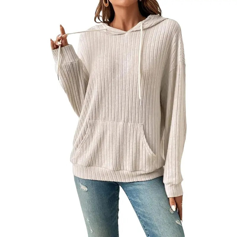 Drawstring Long Sleeve Hoodies Pocket Front Casual Sweatshirt Tops Basic Comfort style 02 T-Shirts | HypeCrazeTee.com