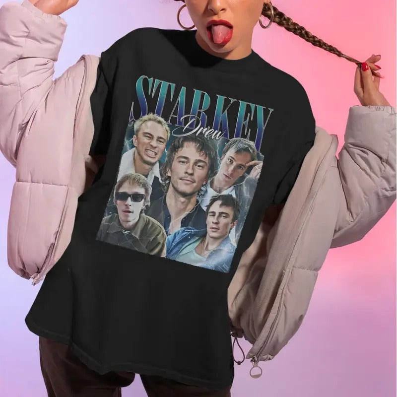 Drew Starkey 0uter Bank 90s Vintage Unisex Cotton Shirt, Hoodie, Sweatshirt, Sizes S-4XL, Medium Streetwear, Comfort...