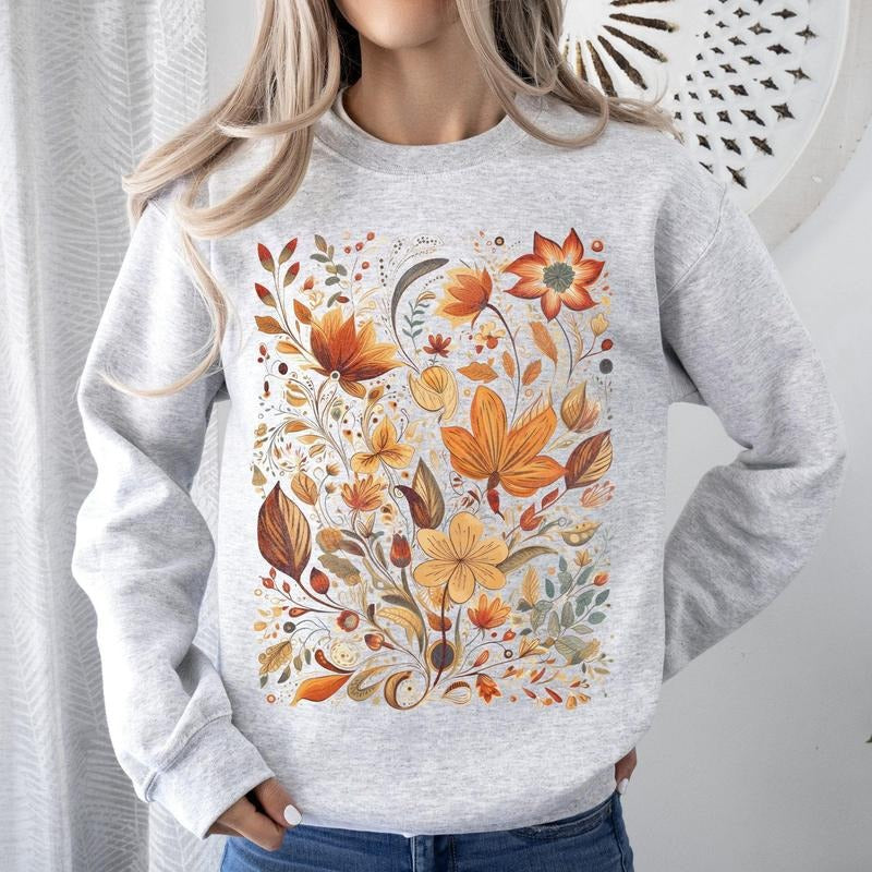 Dried Pressed Leaves Floral Flowers Nature T-Shirts, Hoodie, Sweatshirt