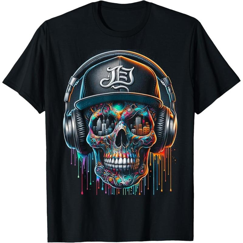 Dripping Paint Skull | Men Women Graphic T-Shirt Made In USA Hoodie, Sweatshirt | HypeCrazeTee.com