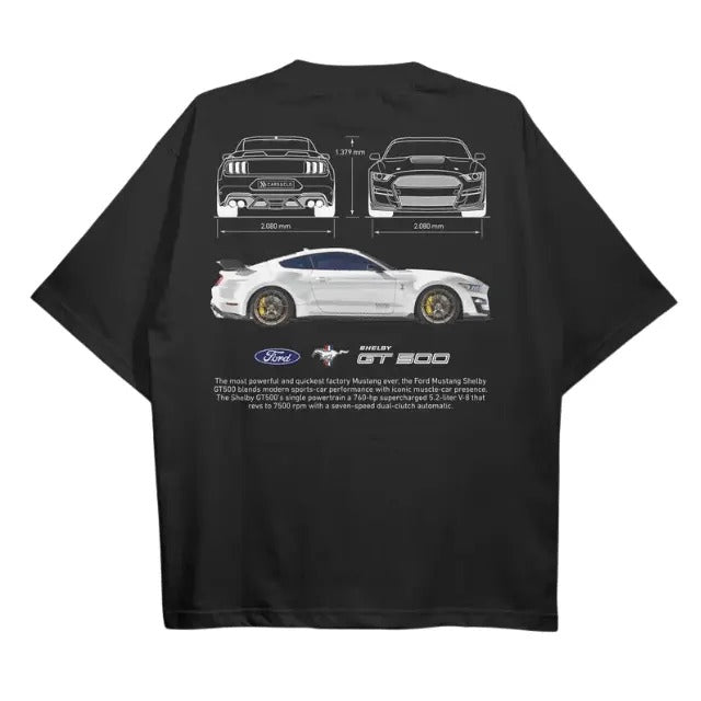 Drive in Style: Car-Themed T-Shirts, Mustang Shelby GT500 T-Shirt, Mustang Shelby GT500 Technical Specs T-Shirt, Racing...