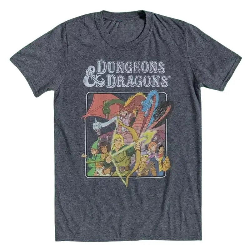 Dungeons And Dragons Cartoon Navy Marl T-Shirt Hoodie, Sweatshirt | HypeCrazeTee.com